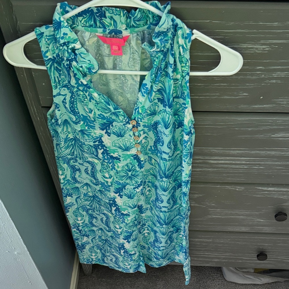 Lilly Pulitzer ruffle collar Etta